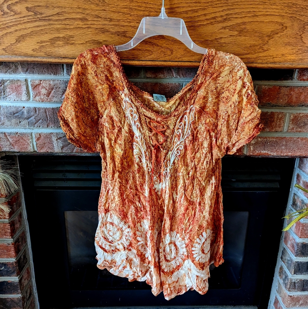 Colors of India brand orange top free size